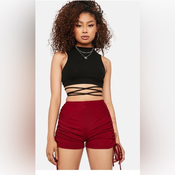 2/$15 Dolls kill ruched shorts - Picture 2 of 3